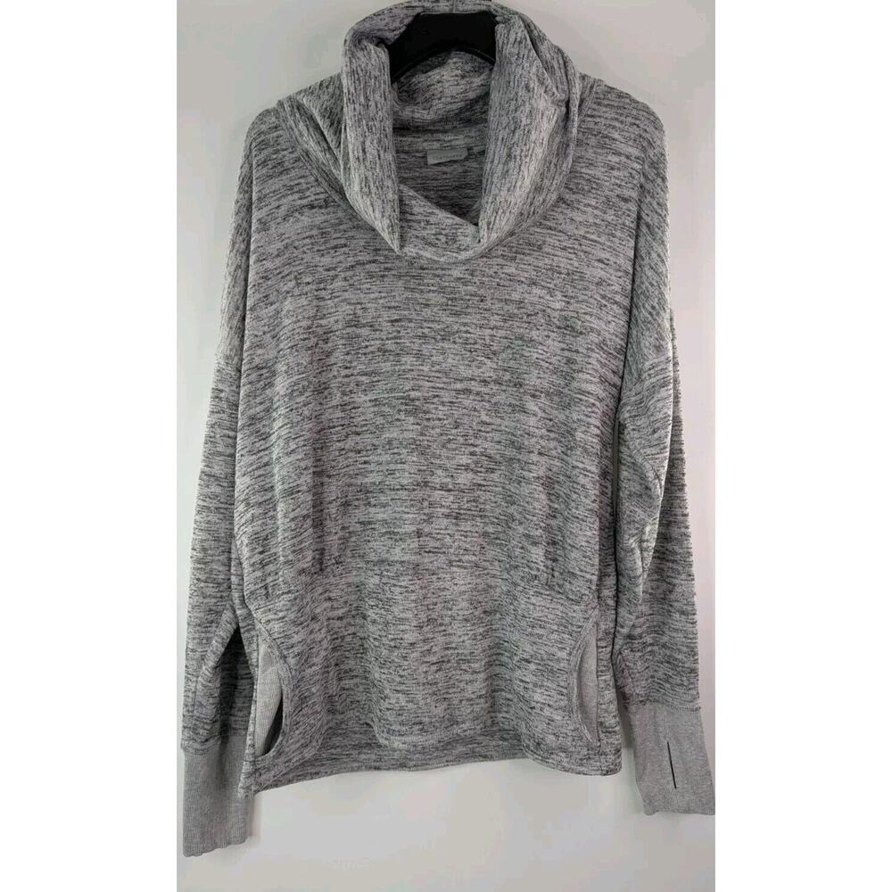 Athleta Funnel Neck Long Sleeve Gray Hoodie Large | 250968